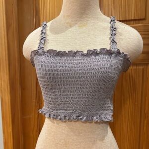 Windsor Lavender Ruffle Trim Top